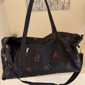 Scottish Terrier large duffle bag with accompanying smaller tote bag set